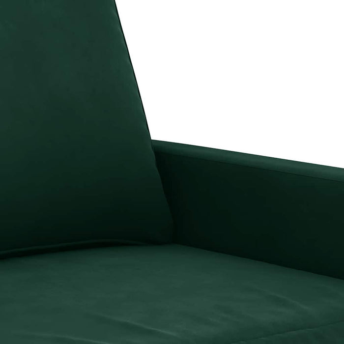 Canapea cu 3 locuri, verde închis, 180 cm, catifea - WALTI WALTI