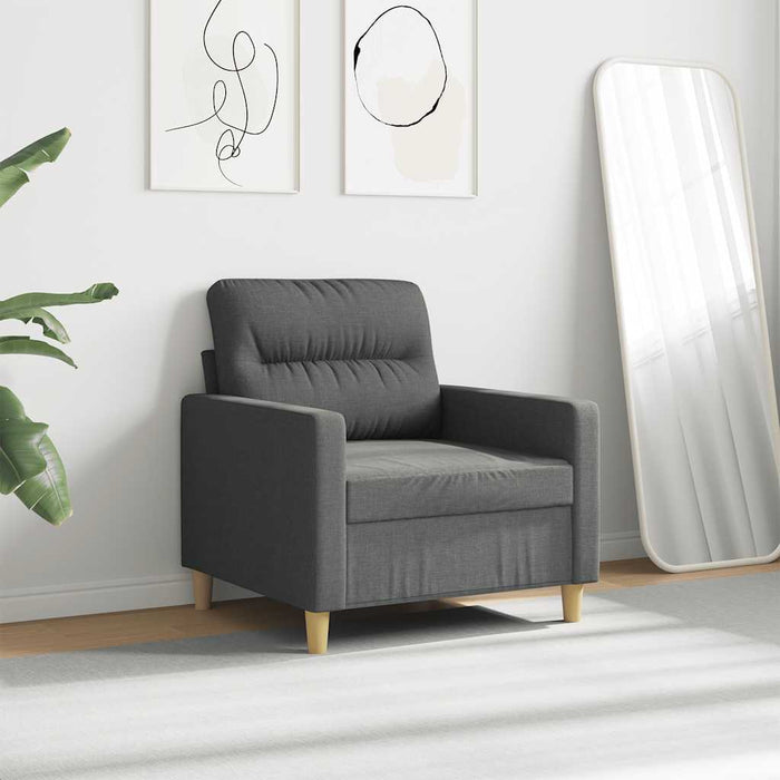 Fotoliu canapea, gri închis, 60 cm, material textil - WALTI WALTI