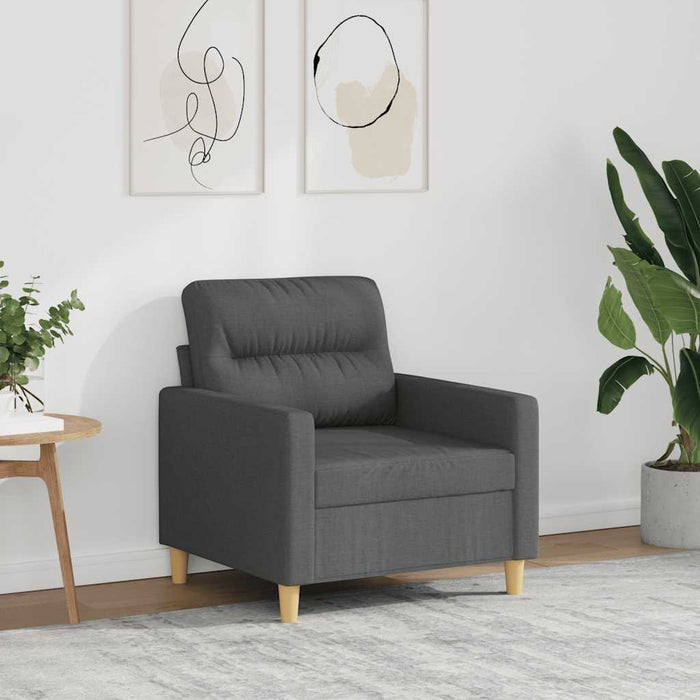 Fotoliu canapea, gri închis, 60 cm, material textil - WALTI WALTI