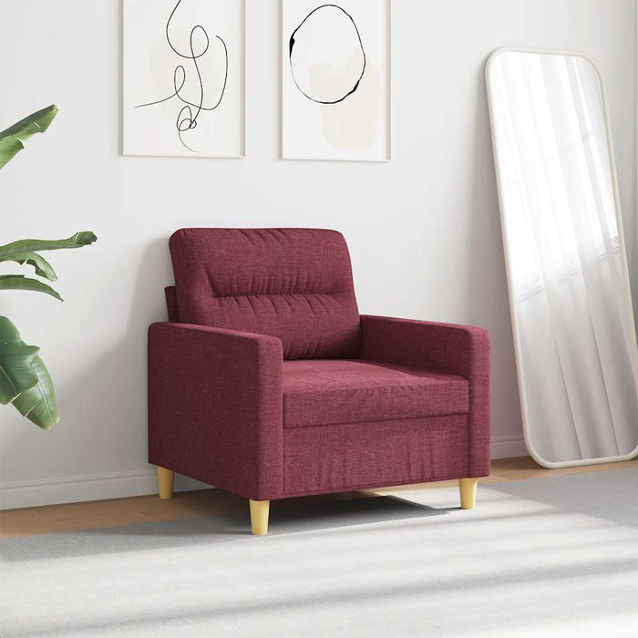 Fotoliu canapea, roșu vin, 60 cm, material textil - WALTI WALTI