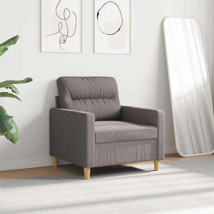 Fotoliu canapea, gri taupe, 60 cm, material textil - WALTI WALTI