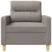 Fotoliu canapea, gri taupe, 60 cm, material textil - WALTI WALTI