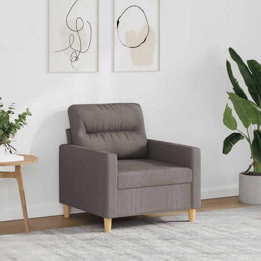Fotoliu canapea, gri taupe, 60 cm, material textil - WALTI WALTI