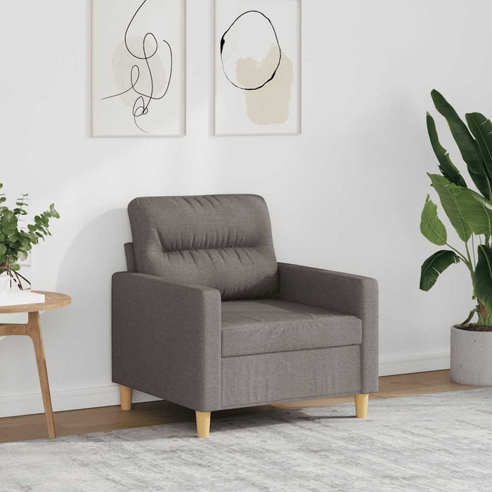 Fotoliu canapea, gri taupe, 60 cm, material textil - WALTI WALTI