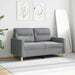 Canapea cu 2 locuri, gri deschis, 120 cm, material textil - WALTI WALTI