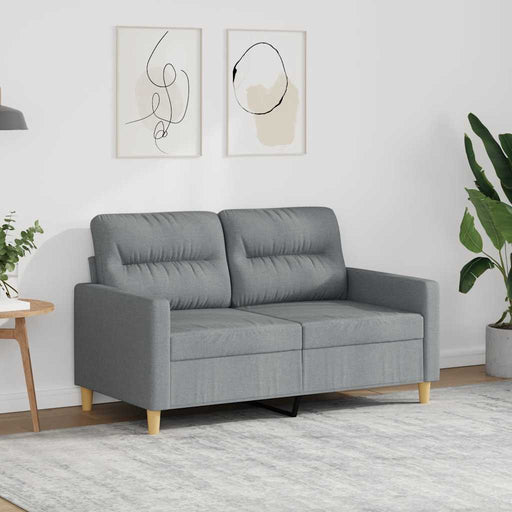 Canapea cu 2 locuri, gri deschis, 120 cm, material textil - WALTI WALTI