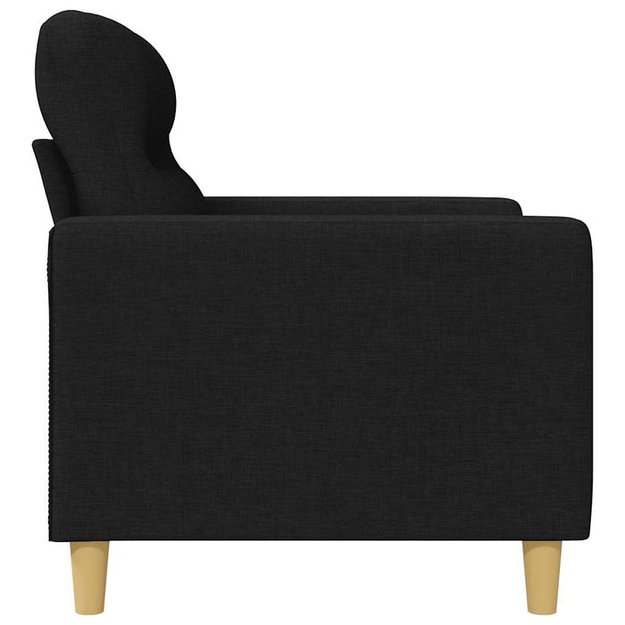Canapea cu 2 locuri, negru, 120 cm, material textil - WALTI WALTI