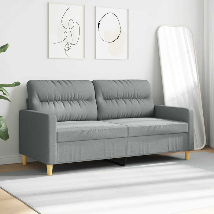 Canapea cu 2 locuri, gri deschis, 140 cm, material textil WALTI