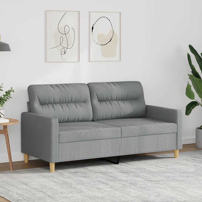 Canapea cu 2 locuri, gri deschis, 140 cm, material textil WALTI
