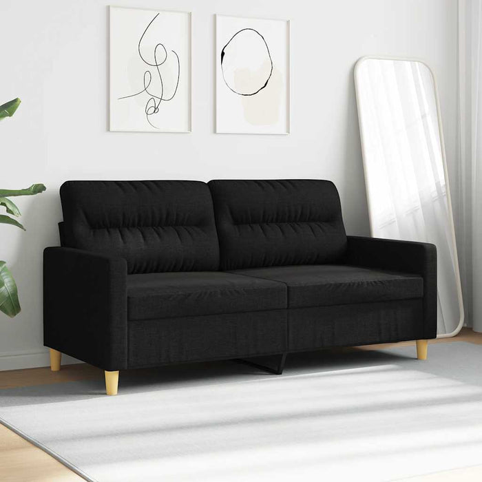 Canapea cu 2 locuri, negru, 140 cm, material textil - WALTI WALTI