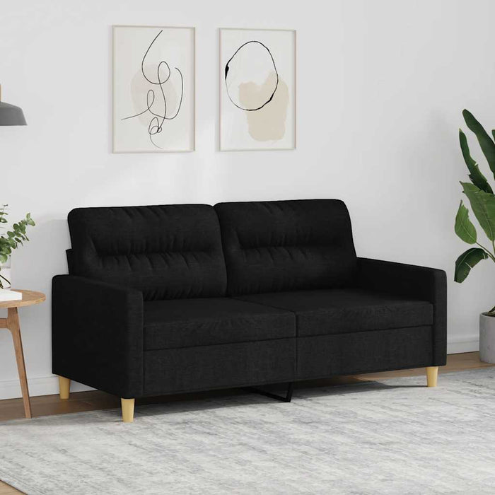 Canapea cu 2 locuri, negru, 140 cm, material textil - WALTI WALTI