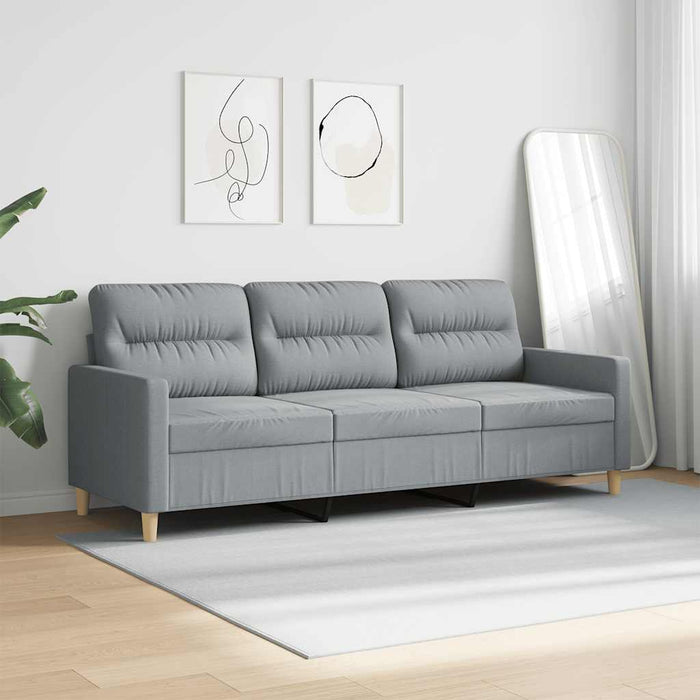 Canapea cu 3 locuri, gri deschis, material 180CM textil - WALTI WALTI