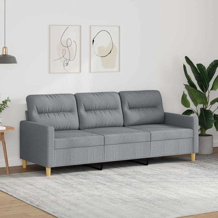 Canapea cu 3 locuri, gri deschis, material 180CM textil - WALTI WALTI