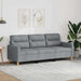Canapea cu 3 locuri, gri deschis, material 180CM textil - WALTI WALTI