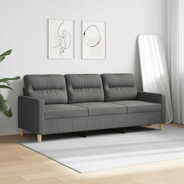 Canapea cu 3 locuri, gri închis, 180 cm, material textil - WALTI WALTI