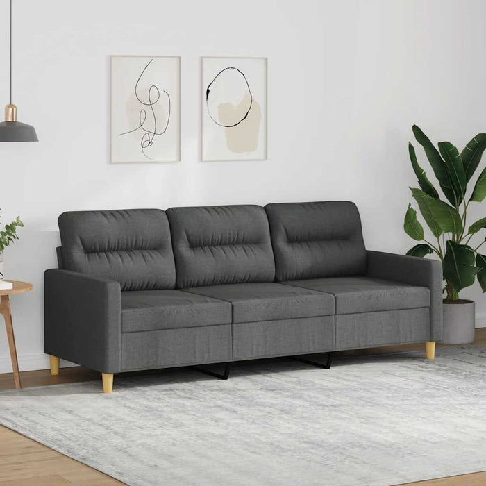 Canapea cu 3 locuri, gri închis, 180 cm, material textil - WALTI WALTI
