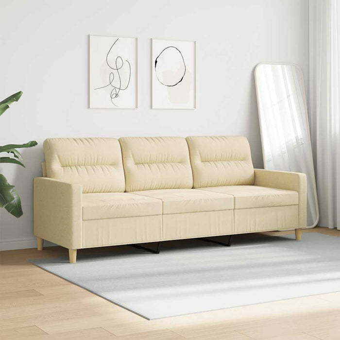 Canapea cu 3 locuri, crem, 180 cm, material textil - WALTI WALTI