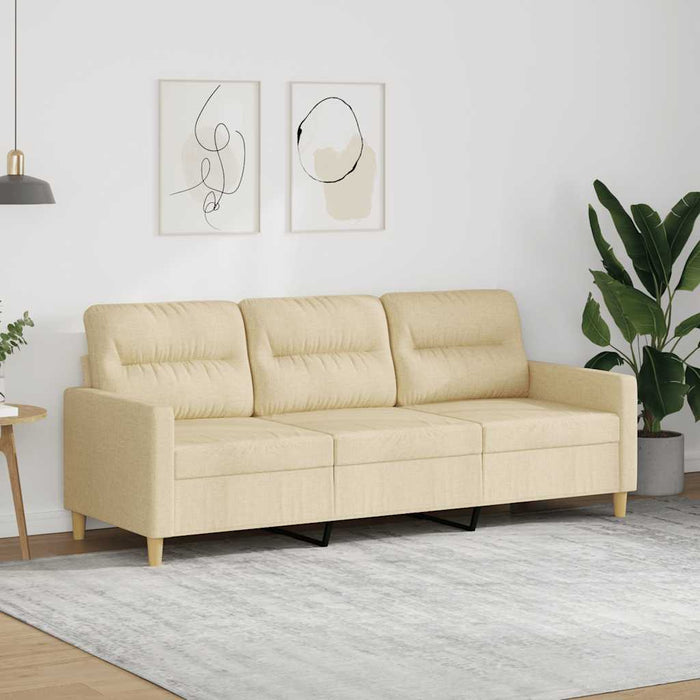 Canapea cu 3 locuri, crem, 180 cm, material textil - WALTI WALTI