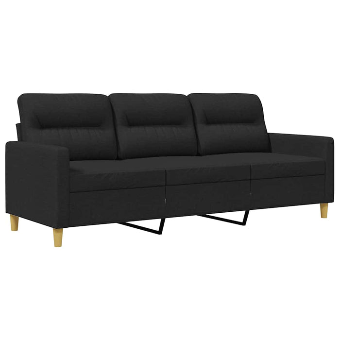 Canapea cu 3 locuri, negru, 180 cm, material textil - WALTI WALTI