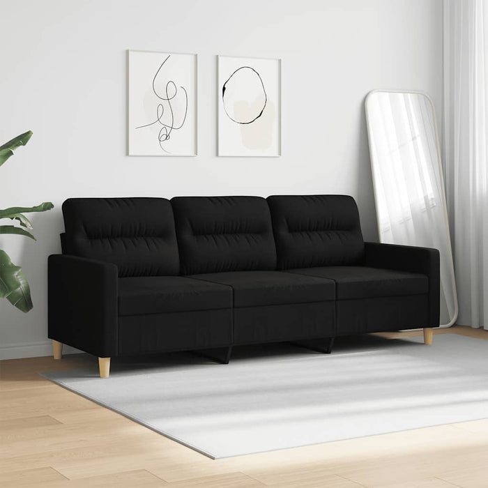 Canapea cu 3 locuri, negru, 180 cm, material textil - WALTI WALTI