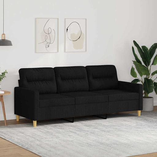 Canapea cu 3 locuri, negru, 180 cm, material textil - WALTI WALTI