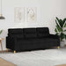 Canapea cu 3 locuri, negru, 180 cm, material textil - WALTI WALTI