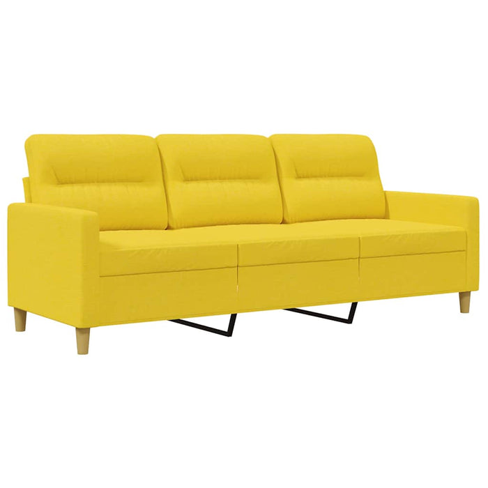 Canapea cu 3 locuri, galben deschis, 180 cm, material textil - WALTI WALTI