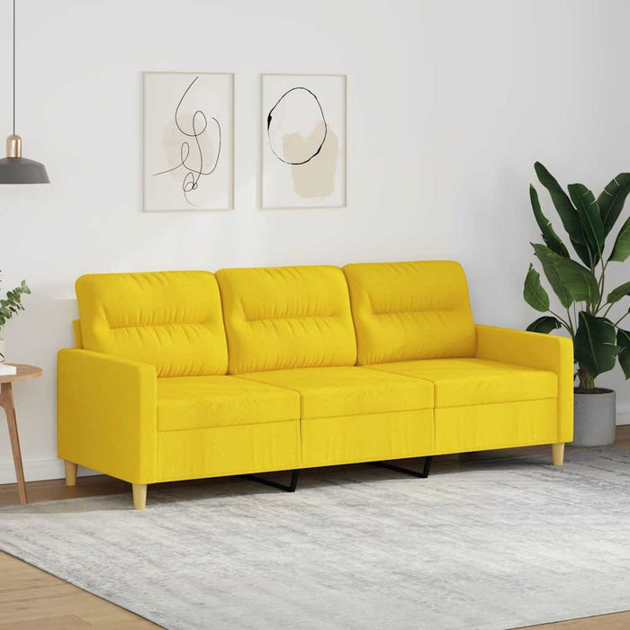 Canapea cu 3 locuri, galben deschis, 180 cm, material textil - WALTI WALTI