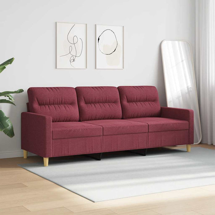 Canapea cu 3 locuri, roșu vin, 180 cm, material textil - WALTI WALTI