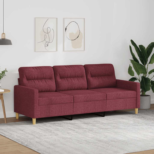 Canapea cu 3 locuri, roșu vin, 180 cm, material textil - WALTI WALTI