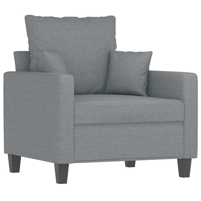 Fotoliu canapea, gri deschis, 60 cm, material textil WALTI