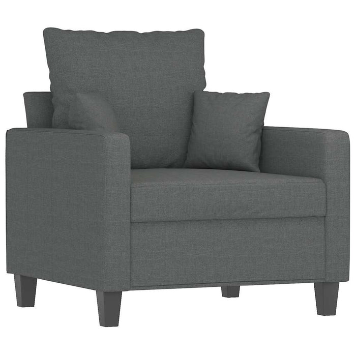 Fotoliu canapea, gri închis, 60 cm, material textil WALTI