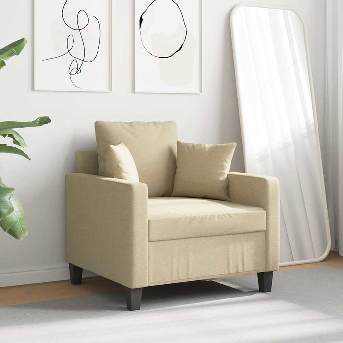 Fotoliu canapea, crem, 60 cm, material textil - WALTI WALTI