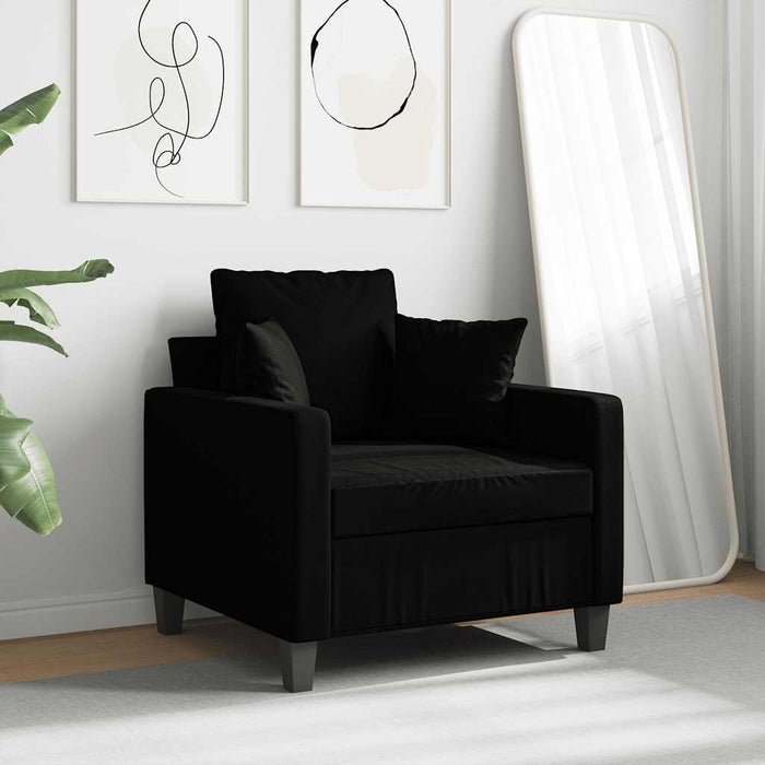 Fotoliu canapea, negru, 60 cm, material textil - WALTI WALTI