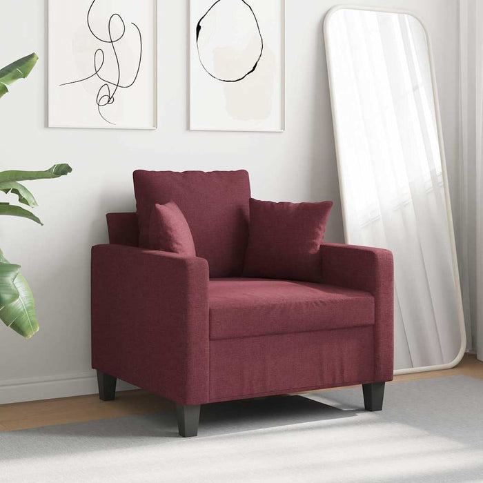 Fotoliu canapea, roșu vin, 60 cm, material textil - WALTI WALTI