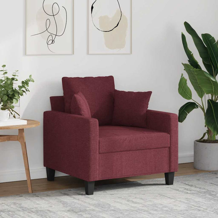 Fotoliu canapea, roșu vin, 60 cm, material textil - WALTI WALTI