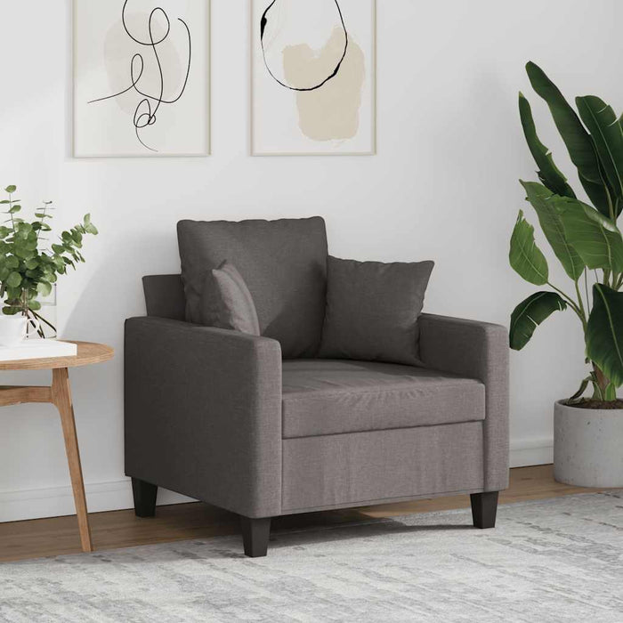 Fotoliu canapea, gri taupe, 60 cm, material textil - WALTI WALTI