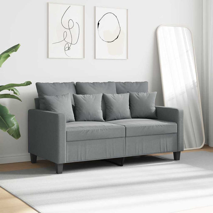 Canapea cu 2 locuri, gri deschis, 120 cm, material textil - WALTI WALTI