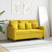 Canapea cu 2 locuri, galben deschis, 120 cm, material textil - WALTI WALTI