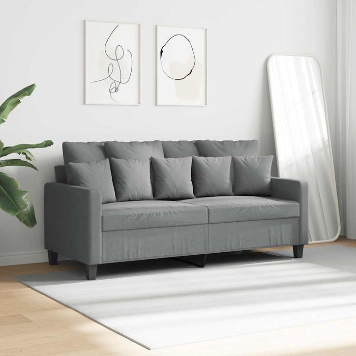 Canapea cu 2 locuri, gri deschis, 140 cm, material textil - WALTI WALTI