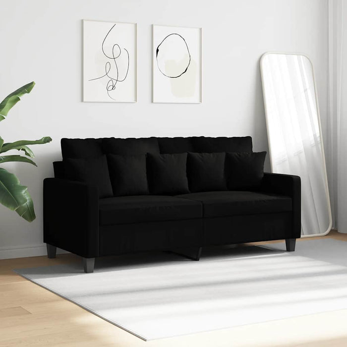 Canapea cu 2 locuri, negru, 140 cm, material textil - WALTI WALTI