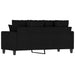Canapea cu 2 locuri, negru, 140 cm, material textil - WALTI WALTI