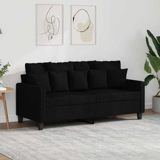Canapea cu 2 locuri, negru, 140 cm, material textil - WALTI WALTI