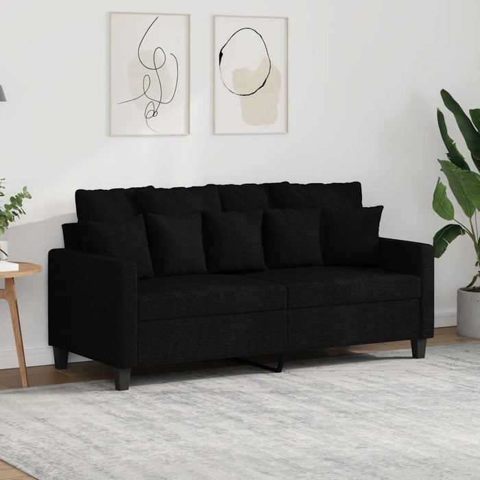 Canapea cu 2 locuri, negru, 140 cm, material textil - WALTI WALTI