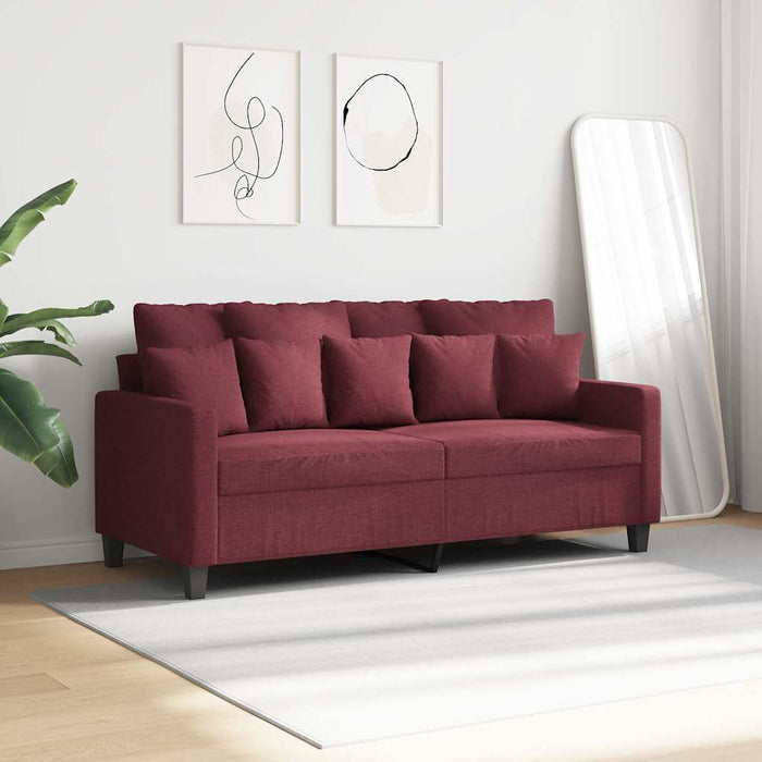 Canapea cu 2 locuri, roșu vin, 140 cm, material textil - WALTI WALTI