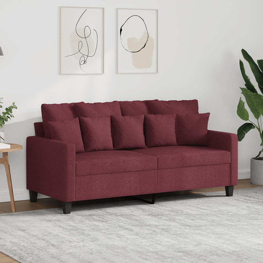 Canapea cu 2 locuri, roșu vin, 140 cm, material textil - WALTI WALTI