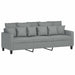 Canapea cu 3 locuri, gri deschis, material 180CM textil - WALTI WALTI