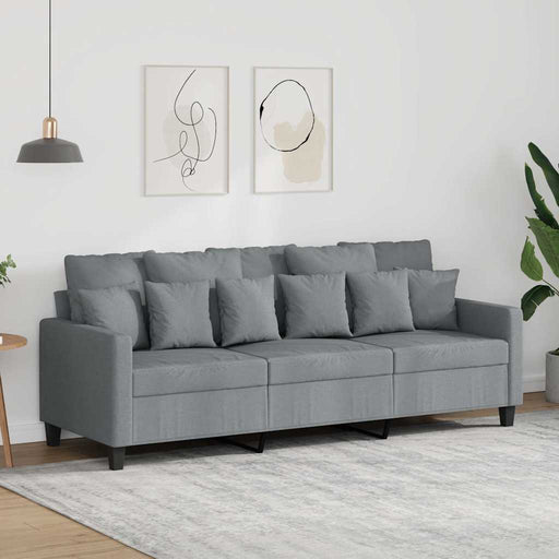 Canapea cu 3 locuri, gri deschis, material 180CM textil - WALTI WALTI