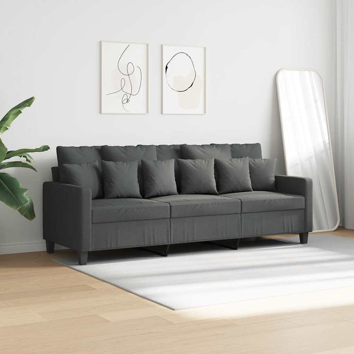 Canapea cu 3 locuri, gri închis, 180 cm, material textil - WALTI WALTI