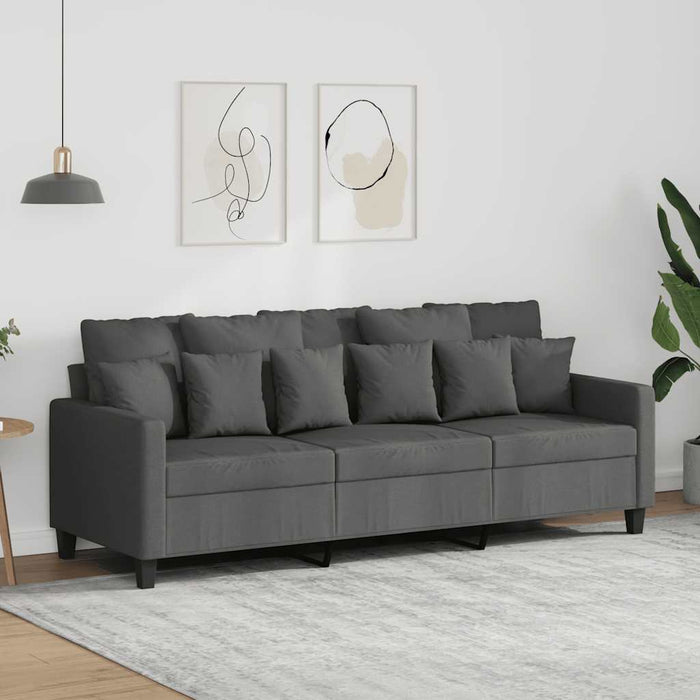 Canapea cu 3 locuri, gri închis, 180 cm, material textil - WALTI WALTI